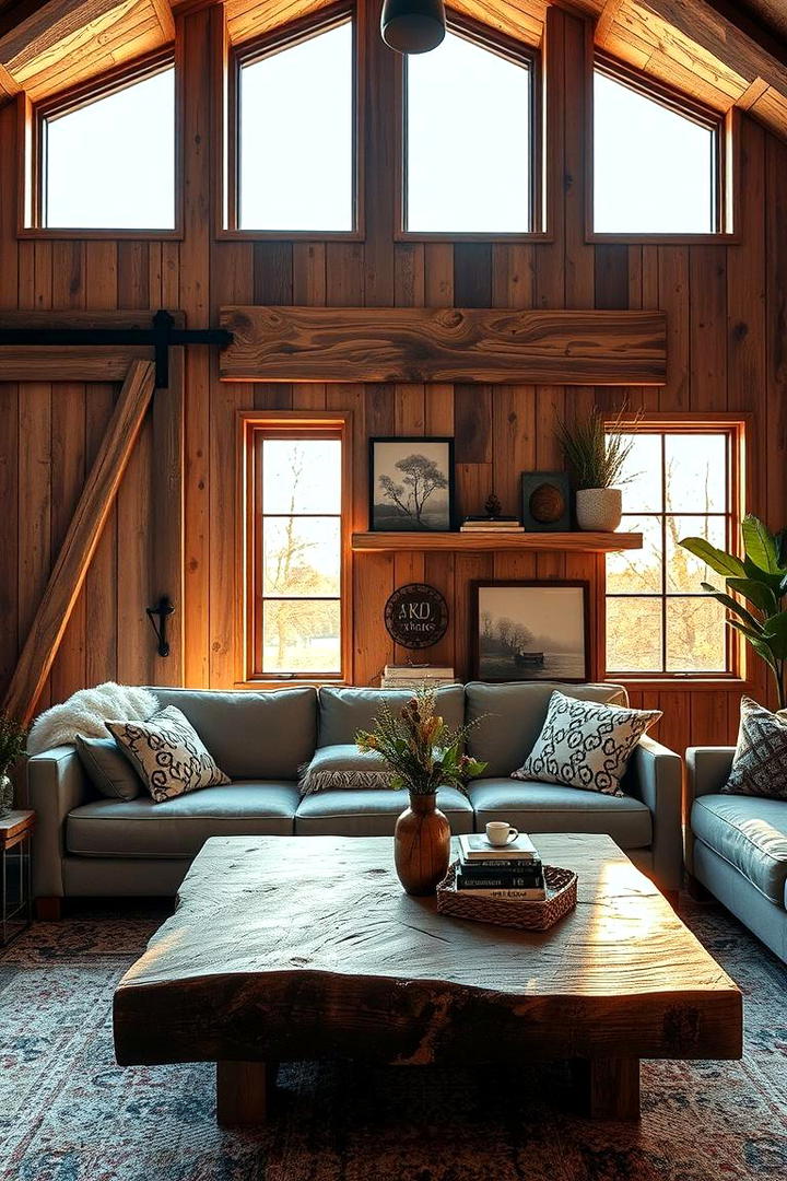 Reclaimed Wood Decor - 21 Rustic Living Room Ideas