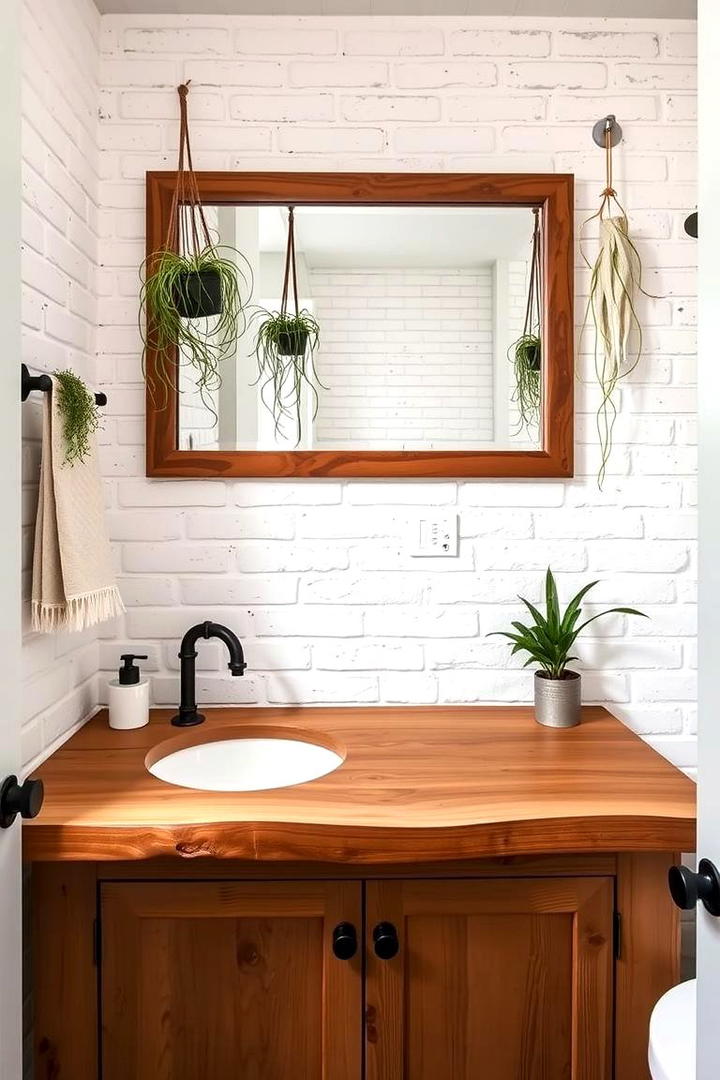 Reclaimed Wood Features - 30 Cottage Bathroom Ideas