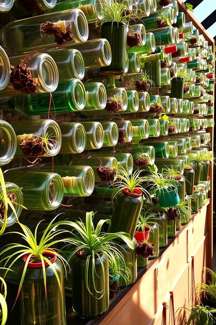 Recycled Material Vertical Garden - 30 Indoor Plant Wall Ideas