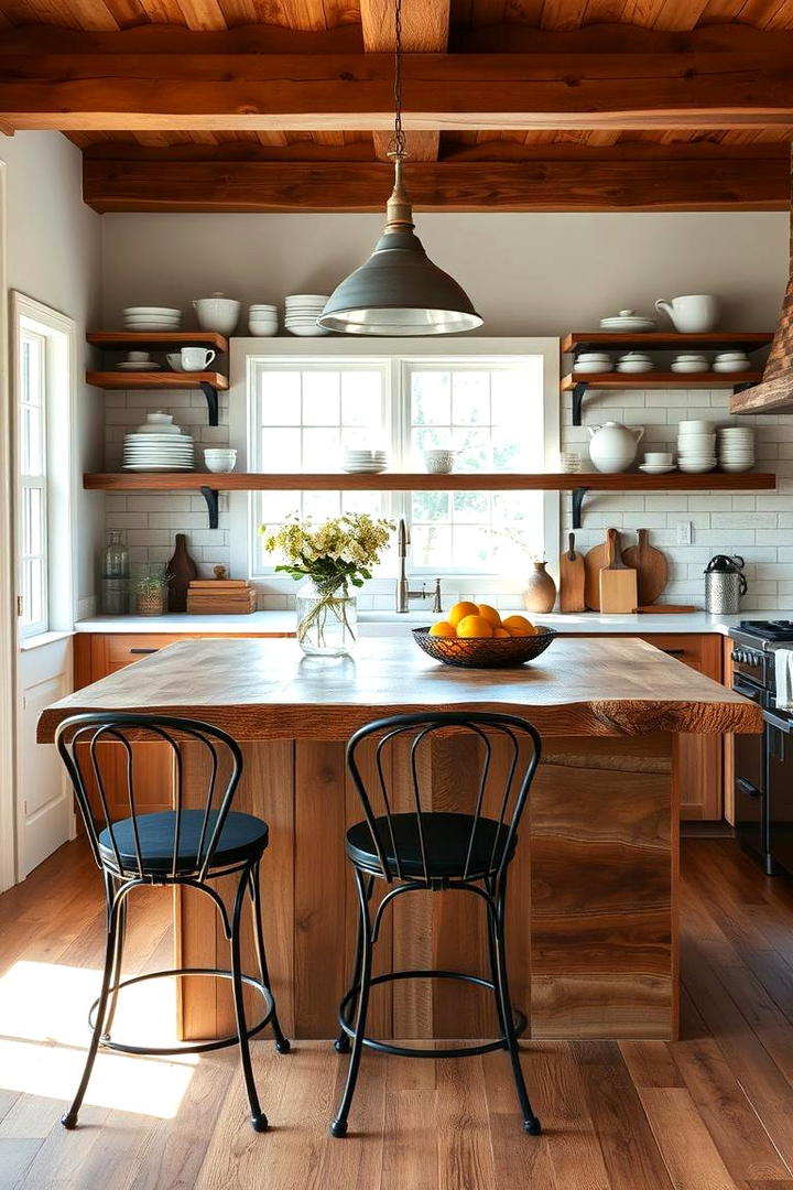 Recycled Wood Accents - 21 Rustic Kitchen Ideas