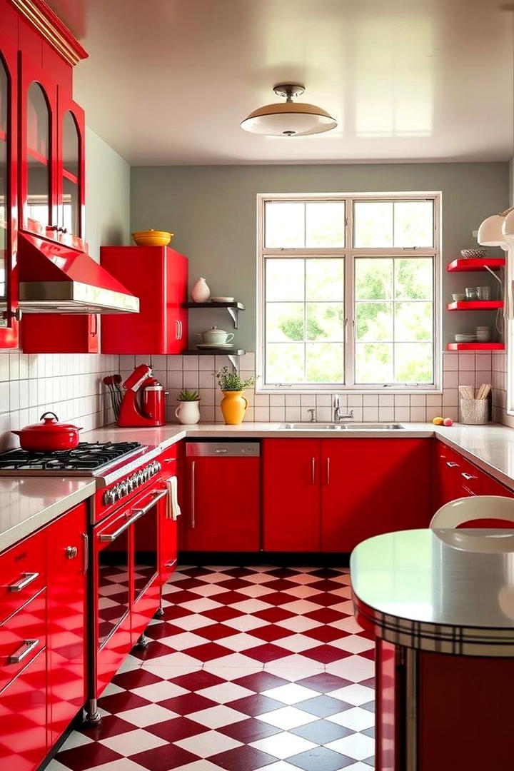 Red Appliances for a Retro Vibe - 17 Red Kitchens