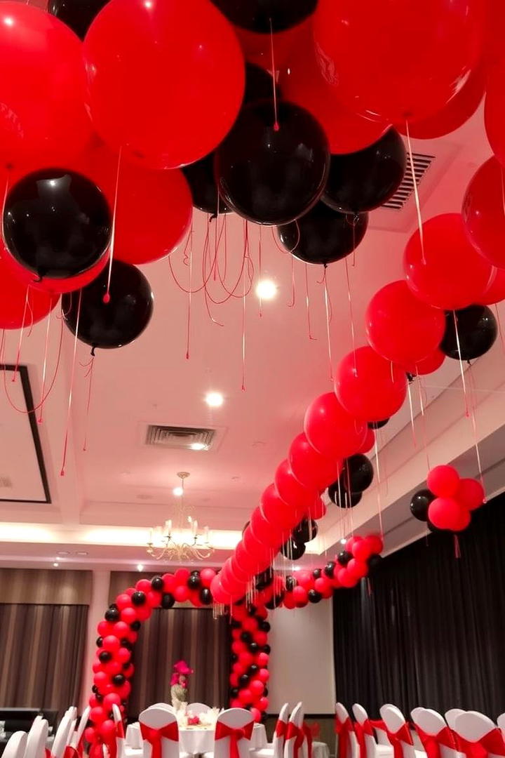 Red and Black Wedding Balloons - 17 Red and Black Wedding Ideas