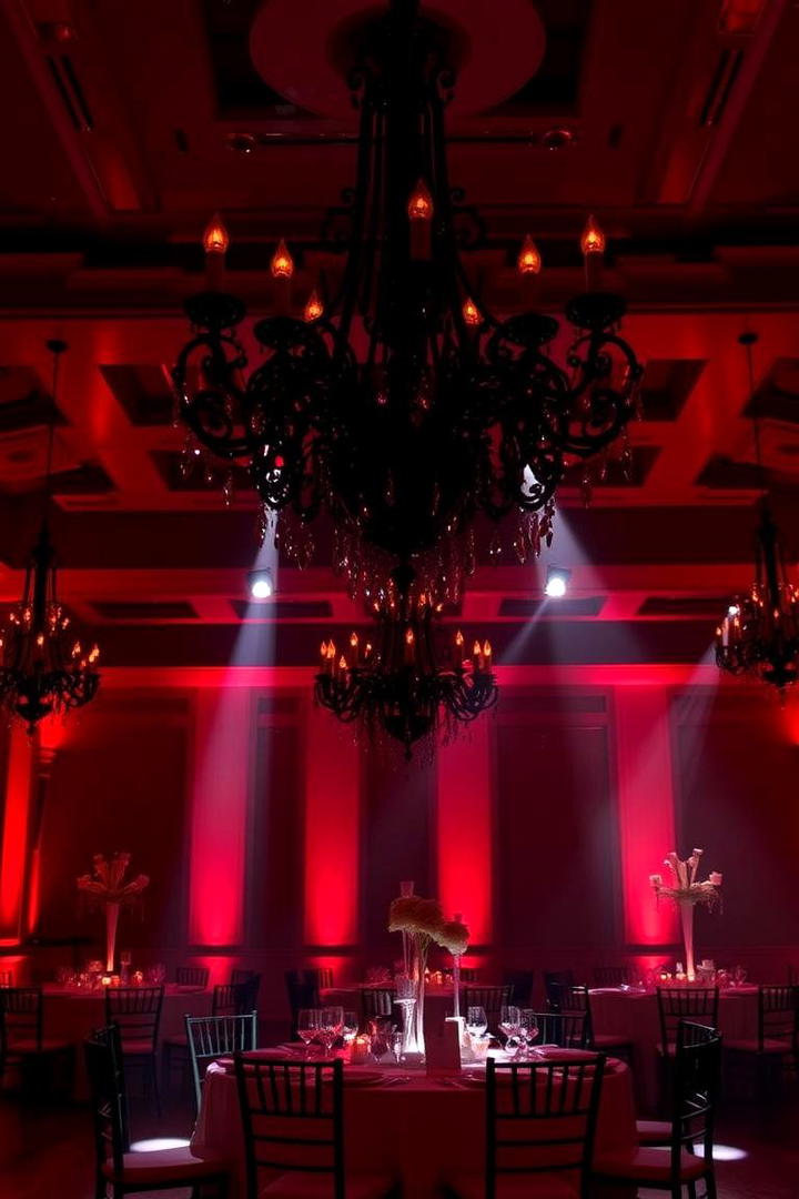 Red and Black Wedding Lighting - 17 Red and Black Wedding Ideas