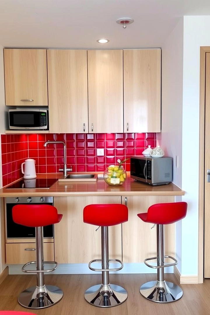 Red in Small Scale Kitchens - 17 Red Kitchens