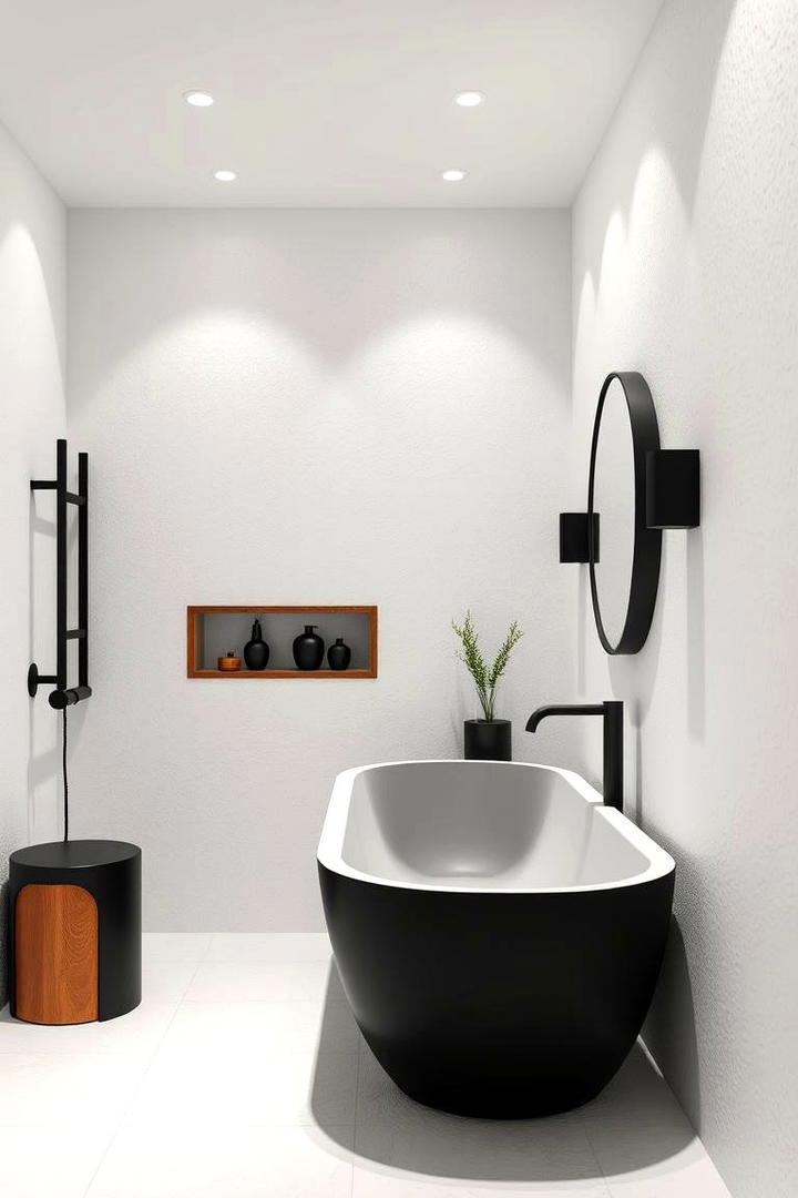 Refined Bathroom Ambiance - 21 Black and White Bathroom Ideas