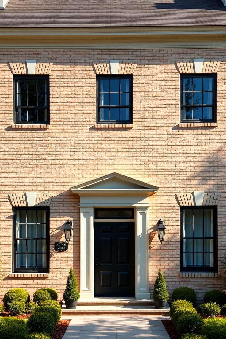 Refined Beige Brick with Classic Proportions - 30 Beige Brick Exterior Home Ideas