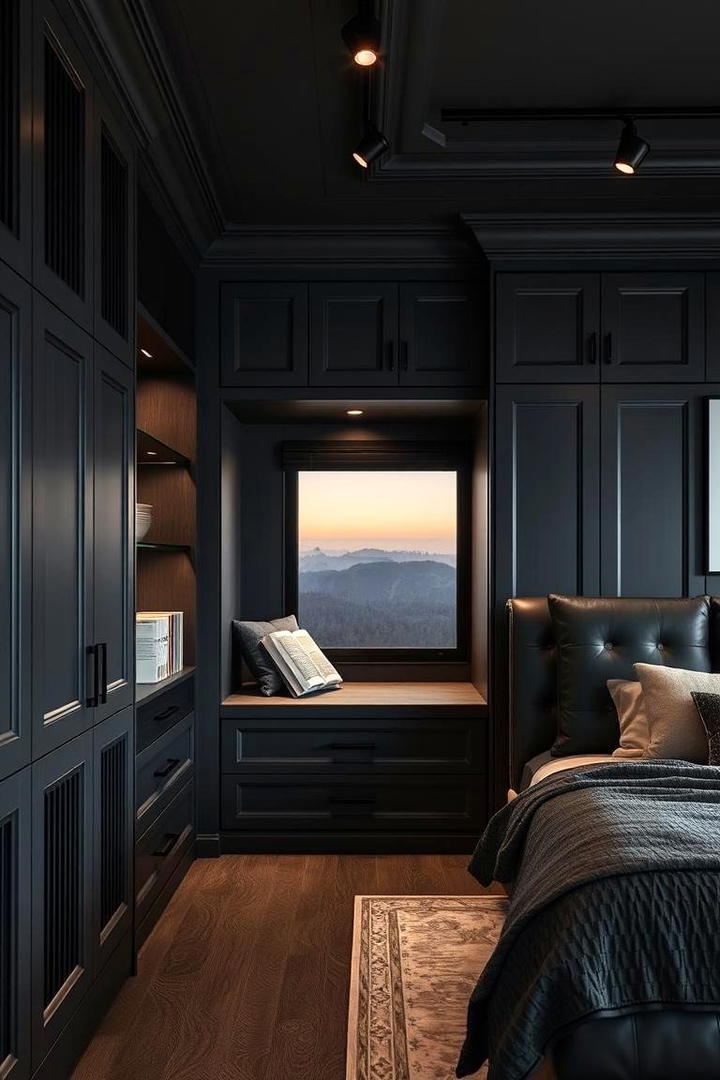 Refined Detailing in a Dark Palette - 30 Dark Grey Bedroom Ideas