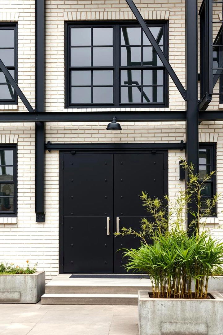 Refined Industrial Chic - 21 Black and White House Exterior Ideas