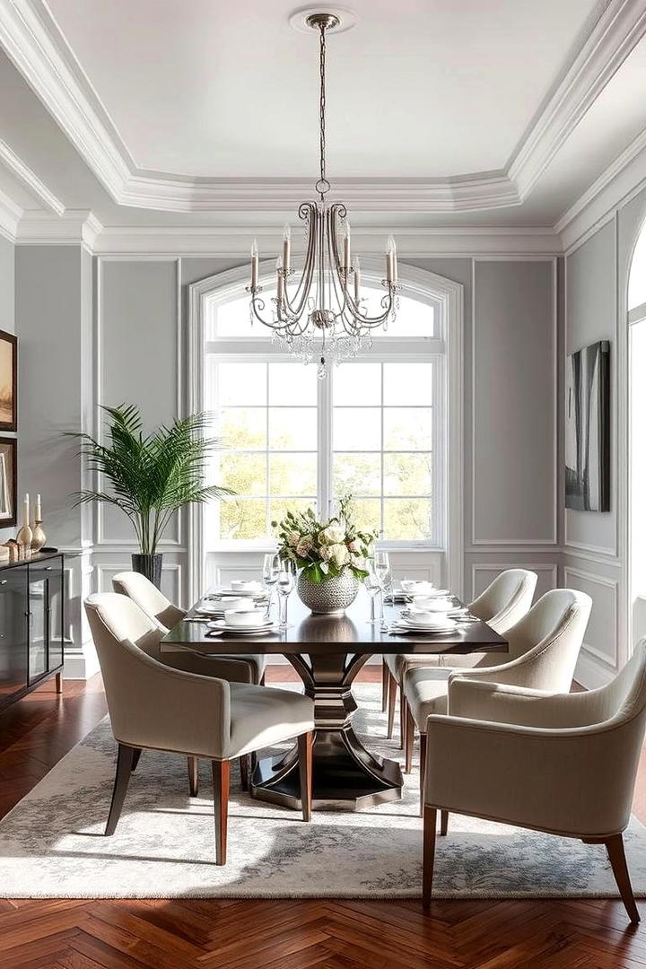 Refined Silver Touch - 21 Dining Room Paint Colors