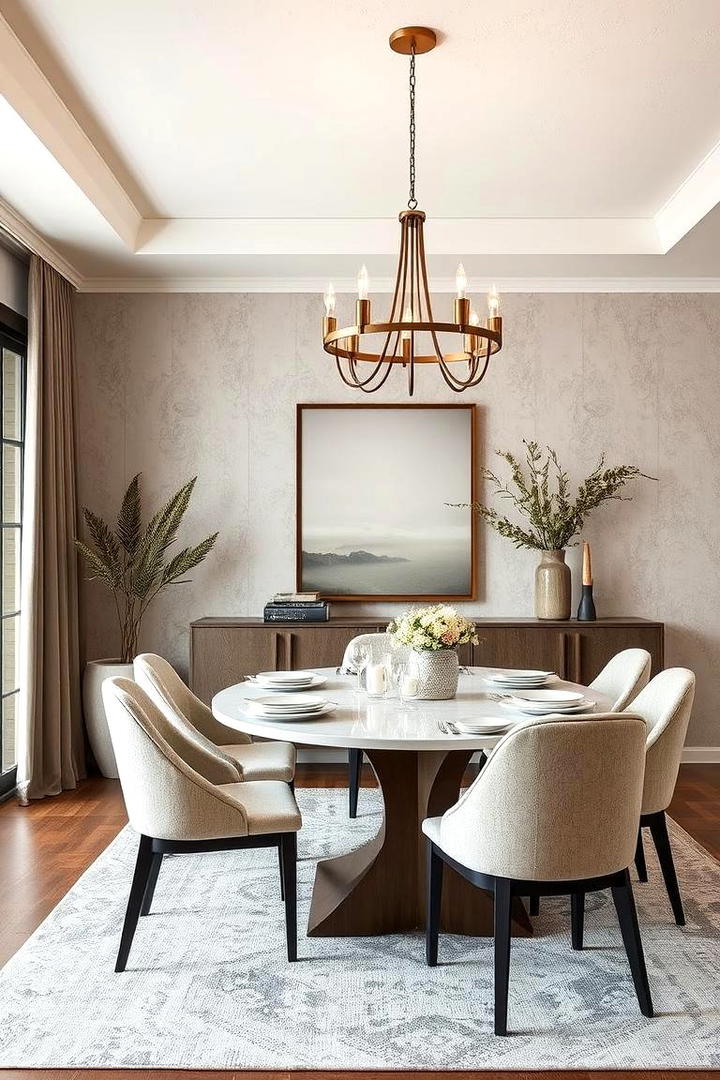 Refined Textured Dining Room - 21 Dining Room Design Ideas