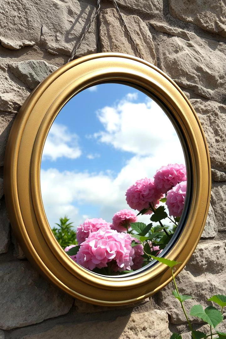 Reflective Tyre Mirrors - 21 Recycled Tyre Garden Art Ideas