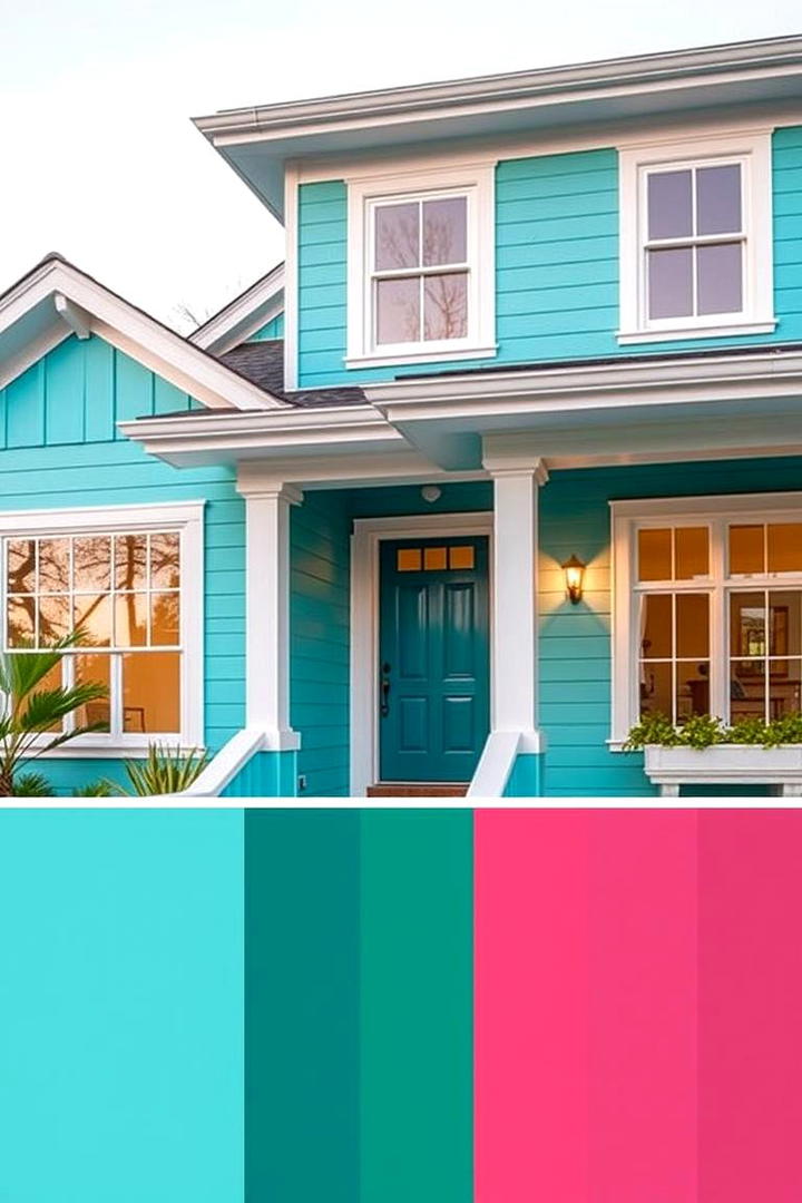 Refreshing Aqua Vibes - 21 Exterior House Colors  Inspiration