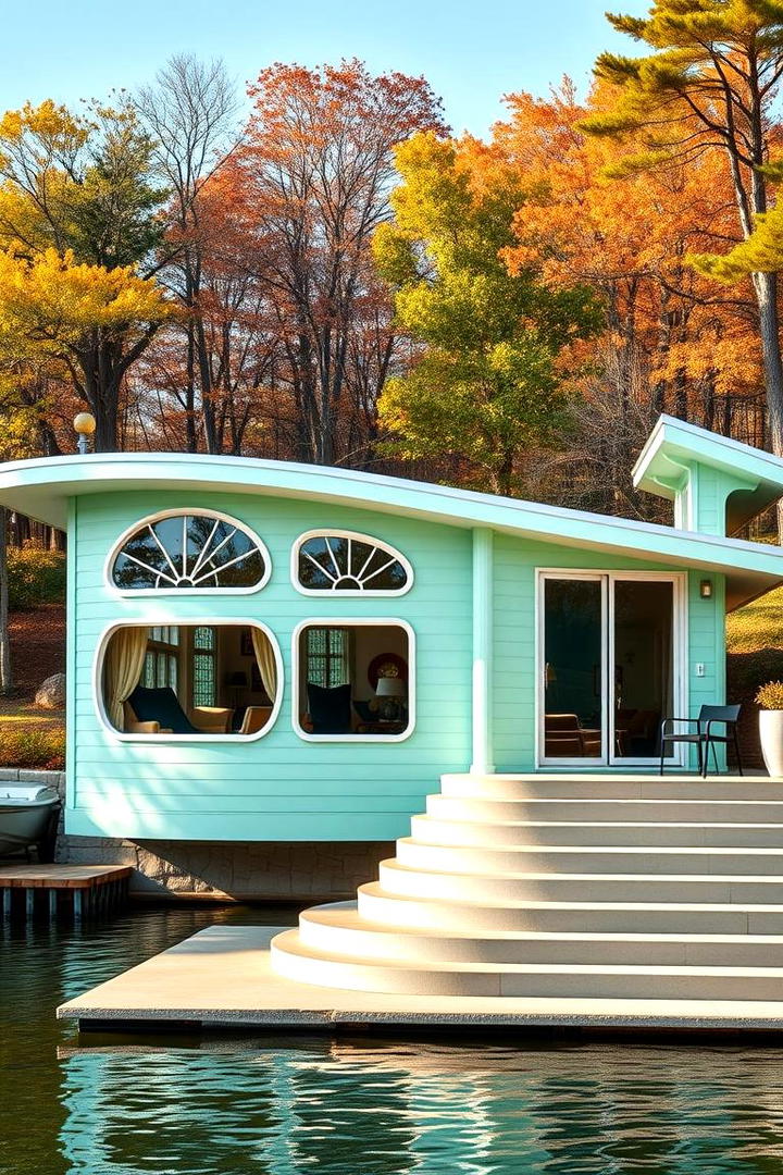 Refreshing Mint Infusion - 30 Lake House Exterior Colors Ideas