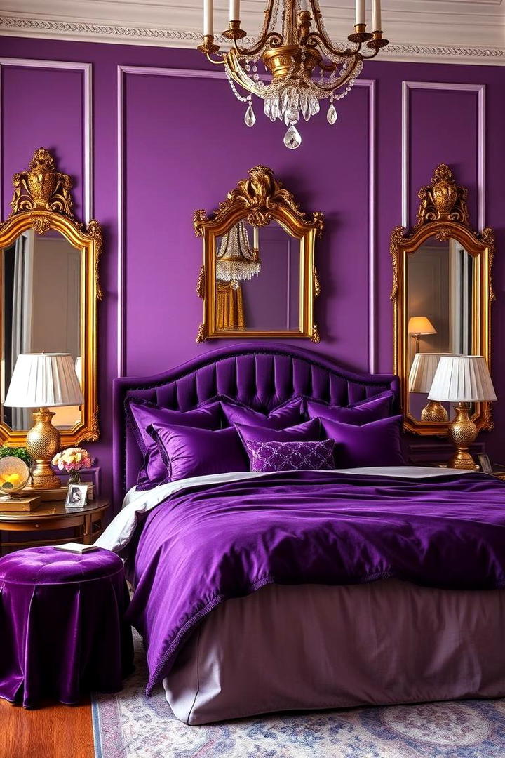 Regal Purple and Gold Theme - 17 Purple Bedroom Ideas