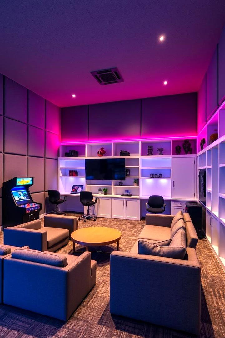 Relaxed Game Room Vibes - 30 Grey and White House Interior Design Ideas