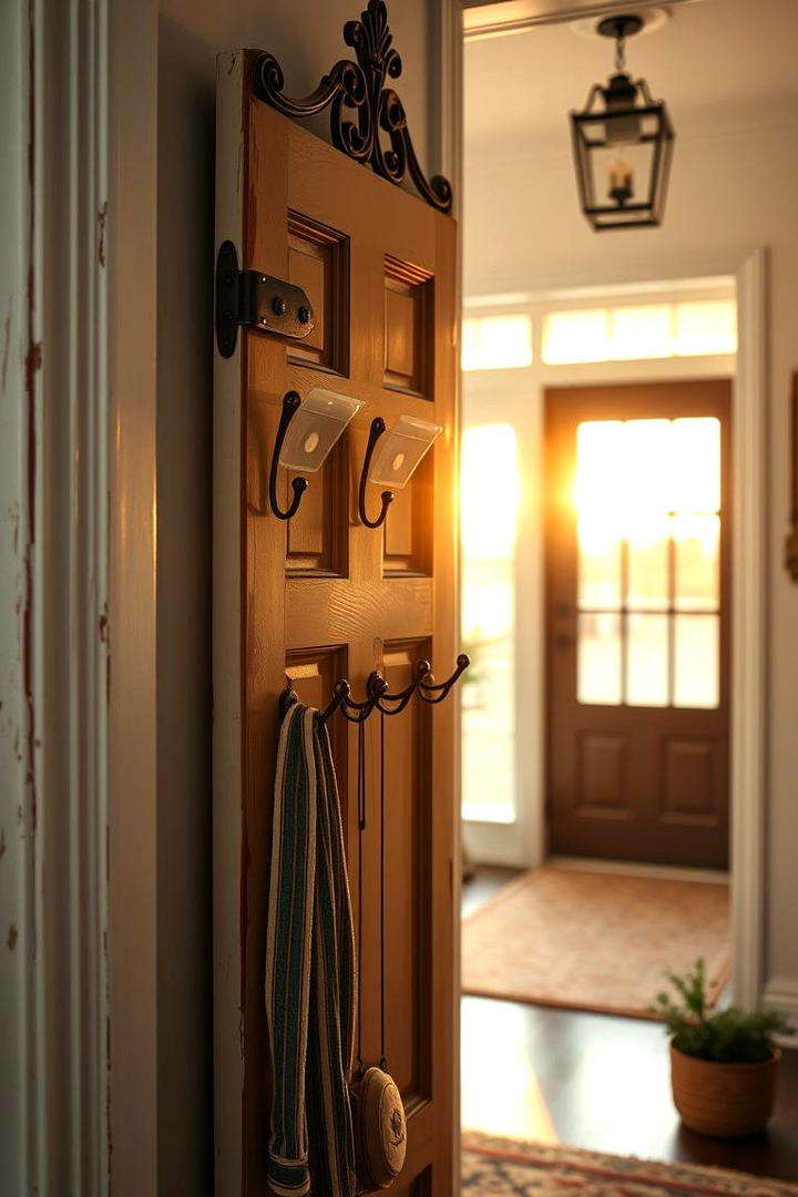 Repurposed Door Hat Rack - 30 Hat Rack Ideas