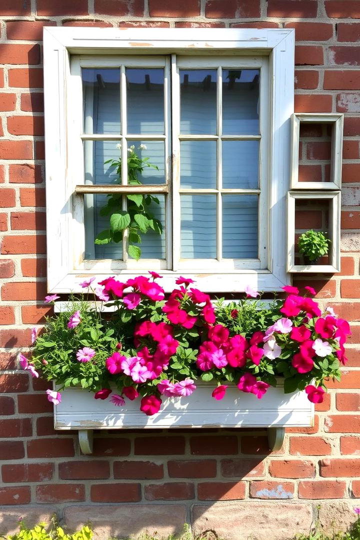 Repurposed Window Box Garden - 30 Budget Small Garden Ideas