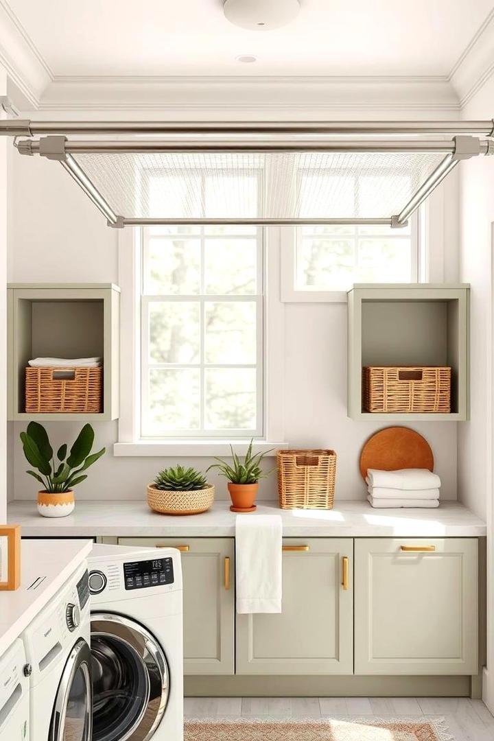 Retractable Utility Lines - 21 Laundry Room Storage Ideas