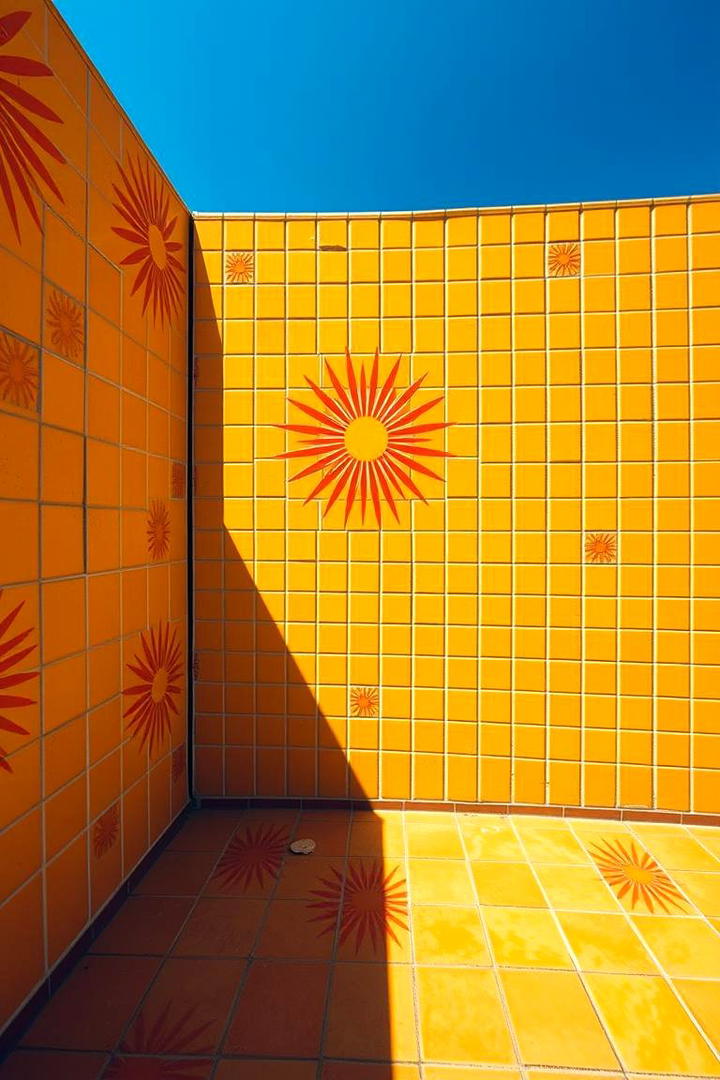 Retro Color Blocks - 21 Pool Tile Ideas