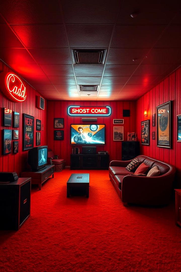 Retro Inspired Media Room - 30 Home Decor Ideas