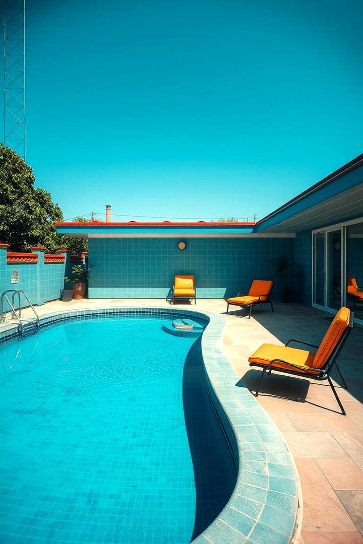 Retro Inspired Small Pool - 30 Small Pool Ideas