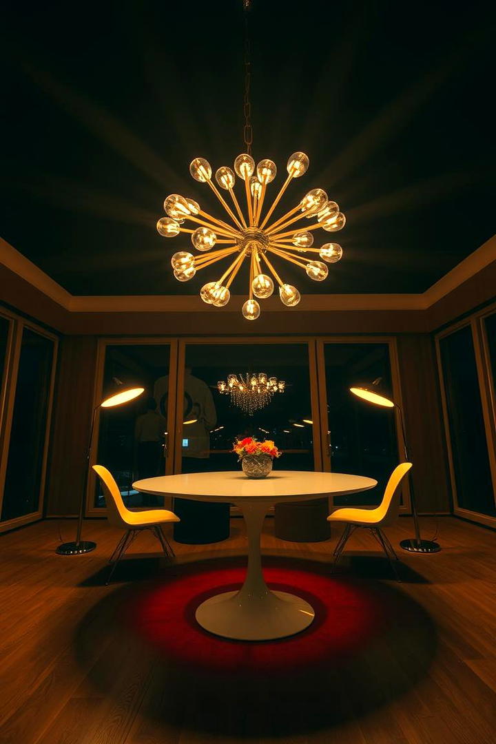 Retro Lighting Accents - 30 Mid-century Modern Dining Rooms