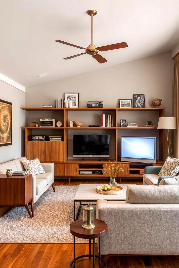 Retro Technology Integration - 21 Mid-Century Modern Living Room Ideas