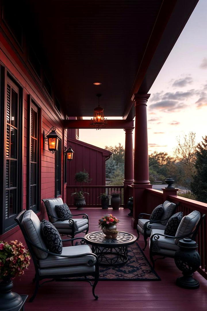 Rich Burgundy for Elegance and Drama - 17 Porch Paint Colors