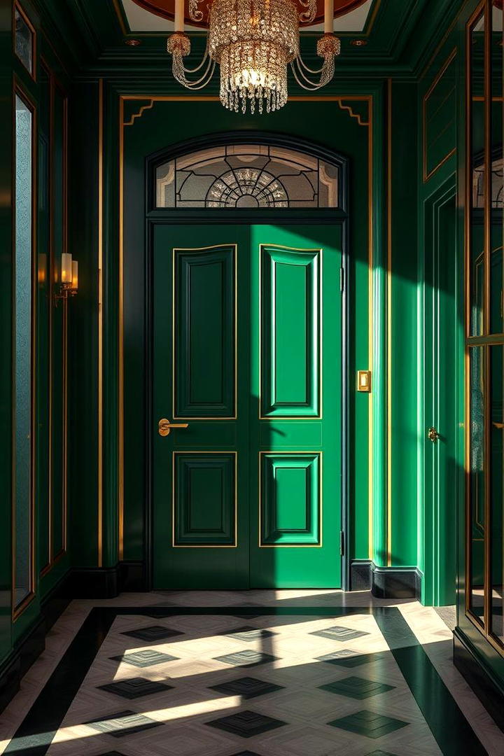 Rich Emerald Green - 30 Interior Door Color Ideas