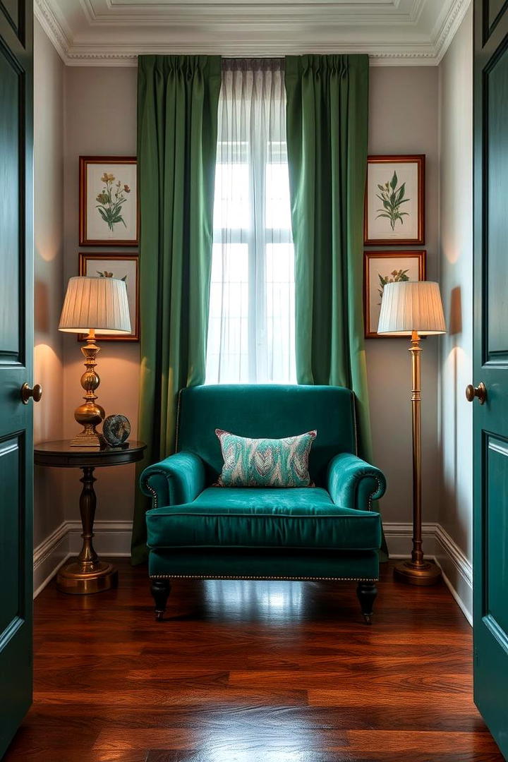 Rich Emerald Upholstered Furniture - 21 Dark Green Bedroom Ideas