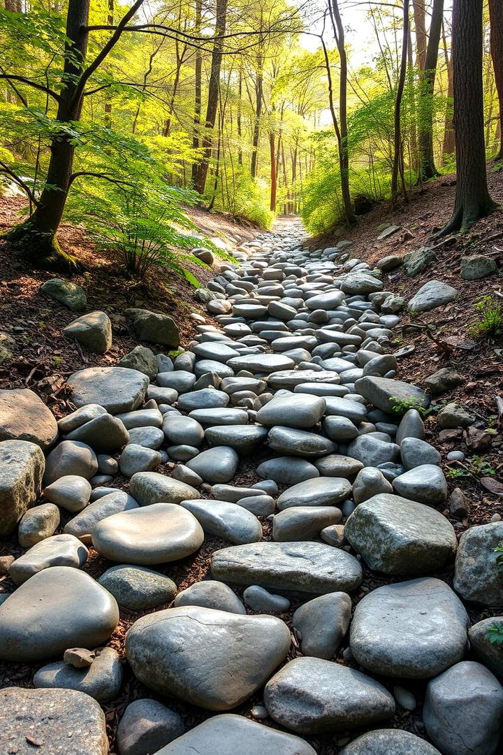 River Rock Walkway - 17 Rock Walkway Ideas