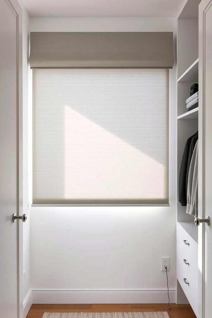 Roller Shade Minimalism - 30 closet curtain ideas