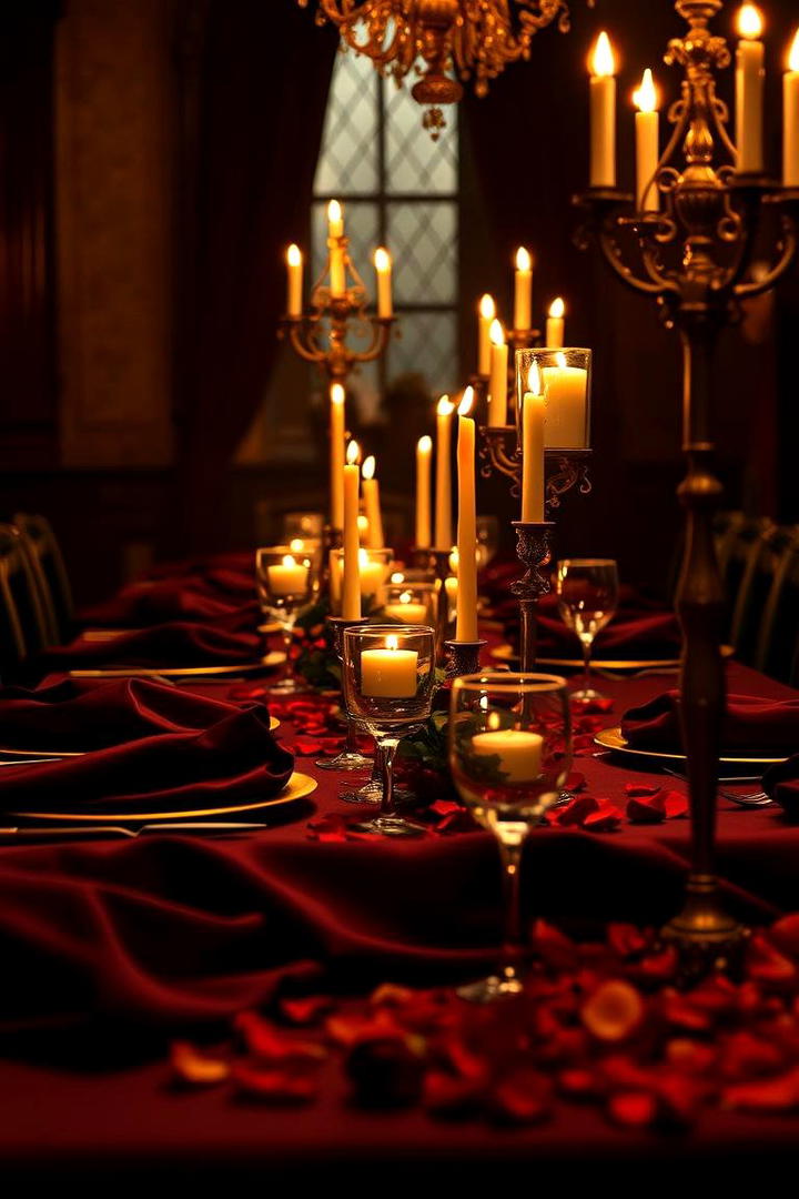 Romantic Candlelit Table Setting - 21 Table Setting Ideas