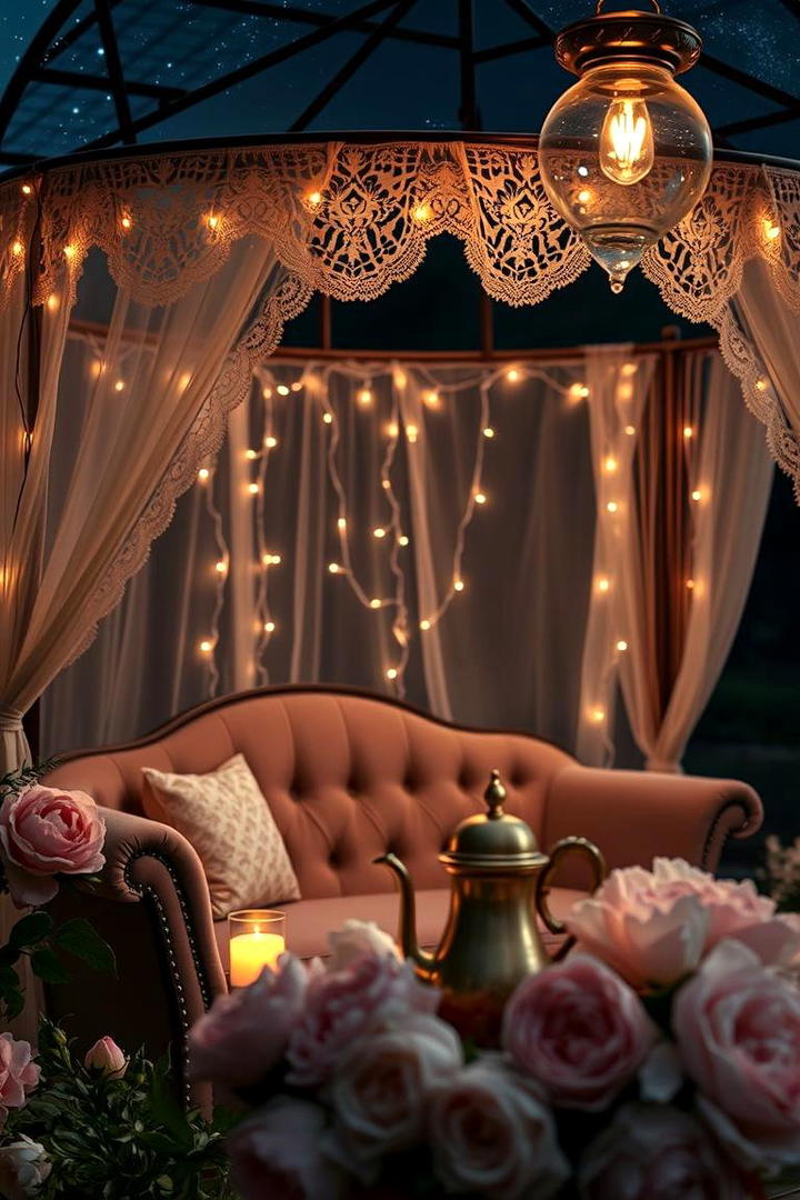 Romantic Evening Nook - 21 patio with a gazebo ideas