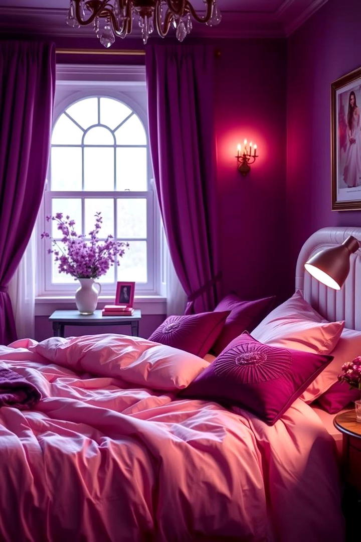 Romantic Purple and Pink Bedroom - 17 Purple Bedroom Ideas