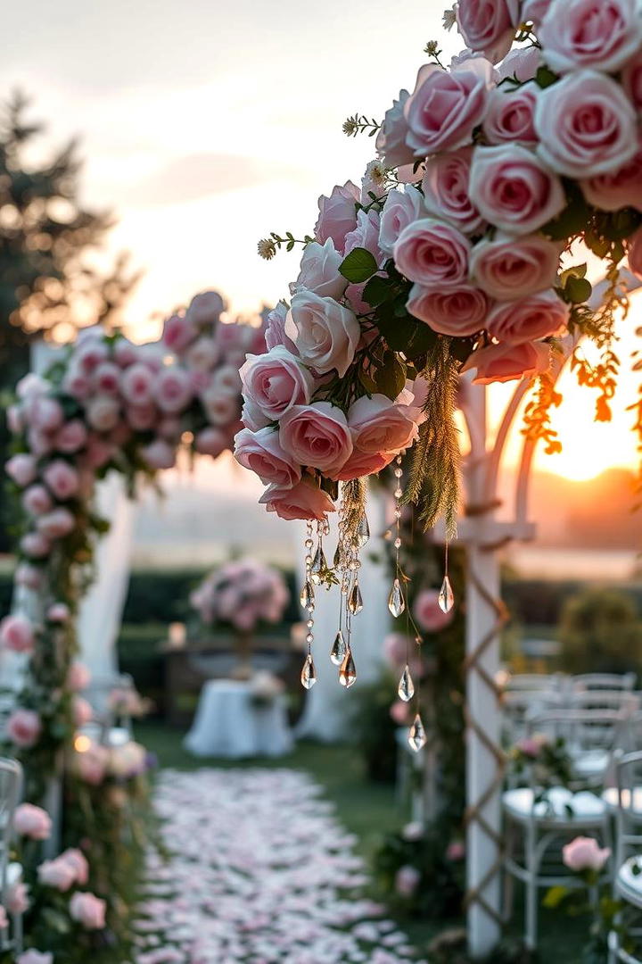 Romantic Rose Garden Ceremony - 30 Garden Wedding Ideas