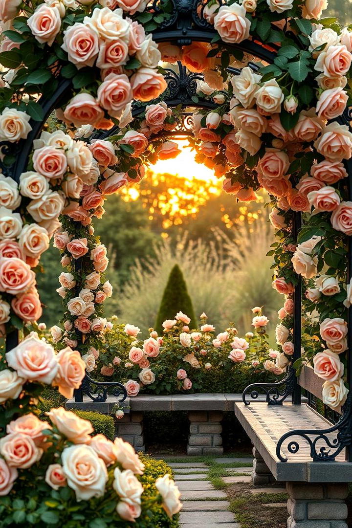 Romantic Rose Garden Nook - 21 Flower Bed Ideas