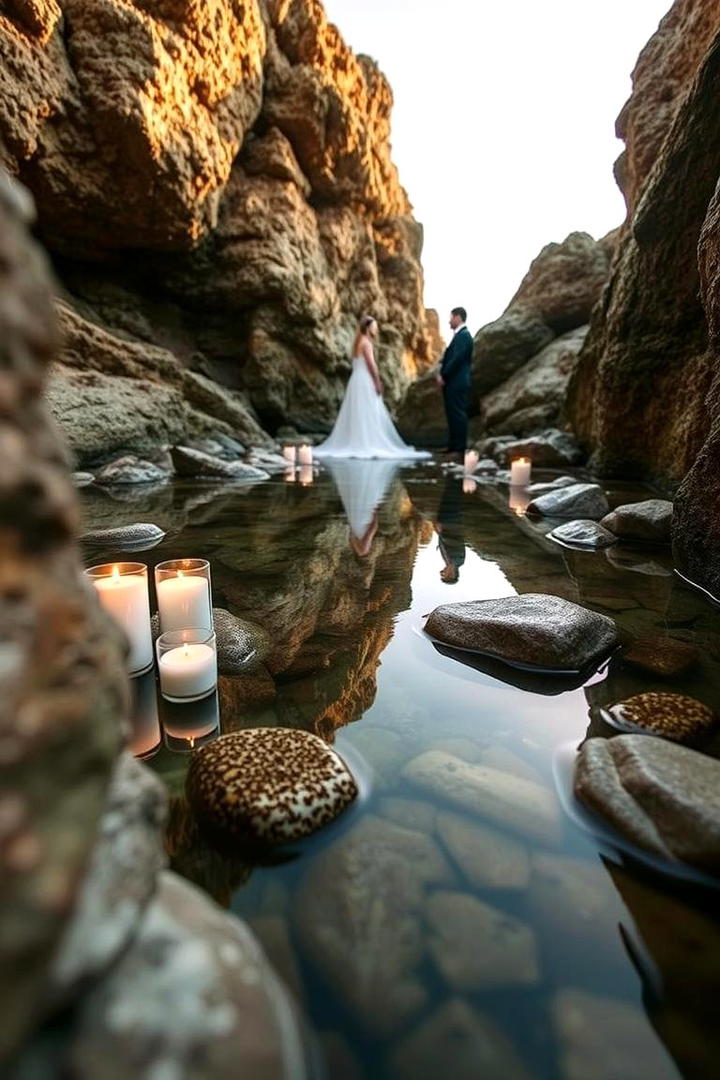 Romantic Tide Pool Backdrop - 21 Beach Wedding Ideas