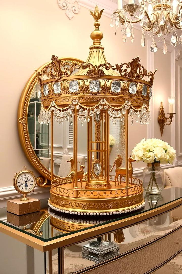 Rotating Jewelry Carousel - 30 Jewelry Storage Ideas