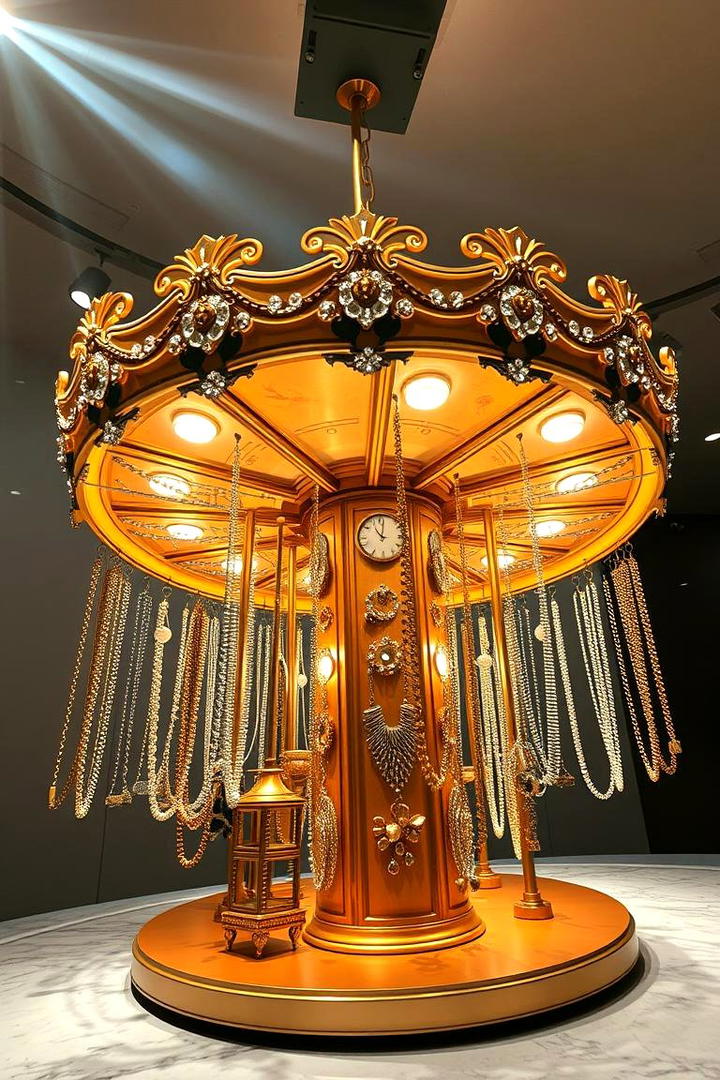 Rotating Jewelry Carousel - 30 Jewelry Storage Ideastxt