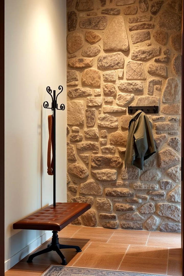 Rough Hewn Stone Accents - 30 Rustic Interior Design Ideas