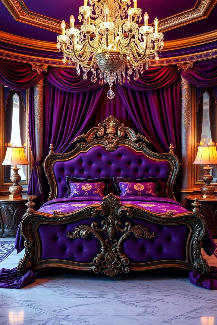 Royal Elegance Haven - 30 Purple Bedroom Ideas