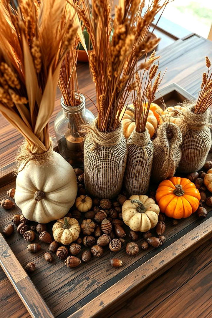 Rustic Autumn Harvest Display - 21 Thanksgiving Centerpiece Ideas