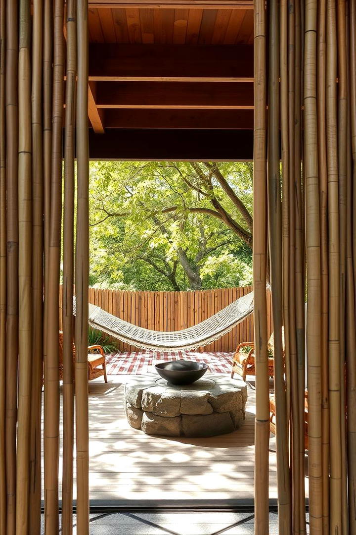 Rustic Bamboo Curtains - 30 Patio Curtain Ideas