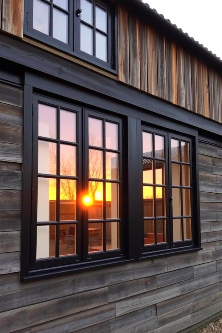 Rustic Barn Conversion with Black Windows - 30 Houses With Black Windows