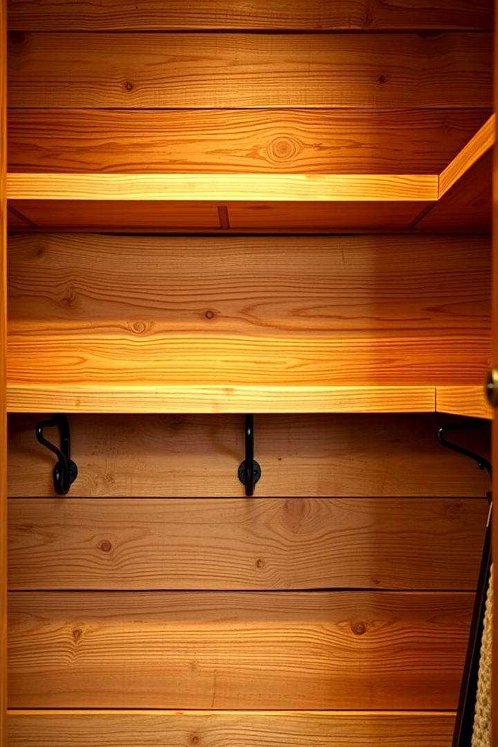 Rustic Barn Wood Shelves - 30 Closet Shelving Ideas