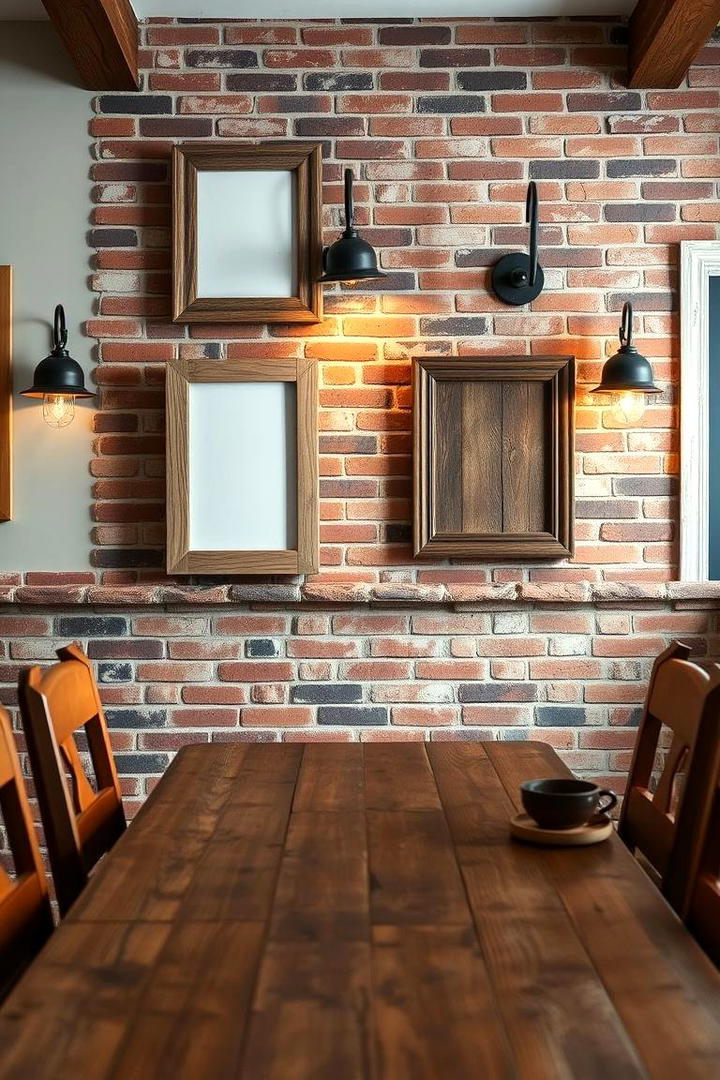 Rustic Brick Detail - 30 Half Wall Ideas