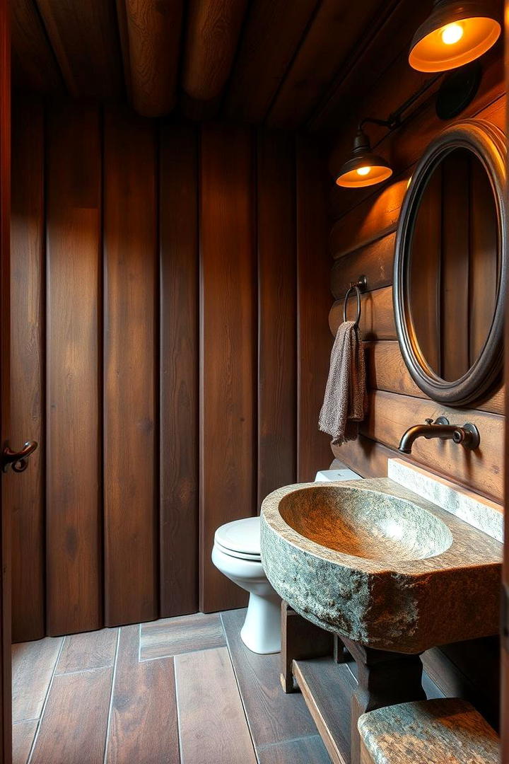 Rustic Brown Texture - 21 Bathroom Color Ideas