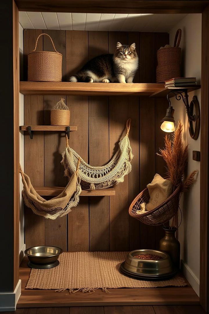 Rustic Cat Hideaway - 30 Cat Room Ideas