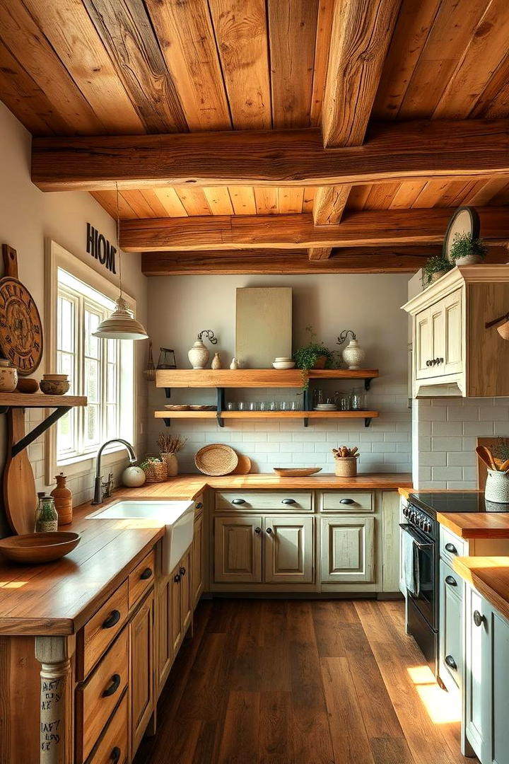 Rustic Charm Accents - 21 Farmhouse Kitchen Ideas